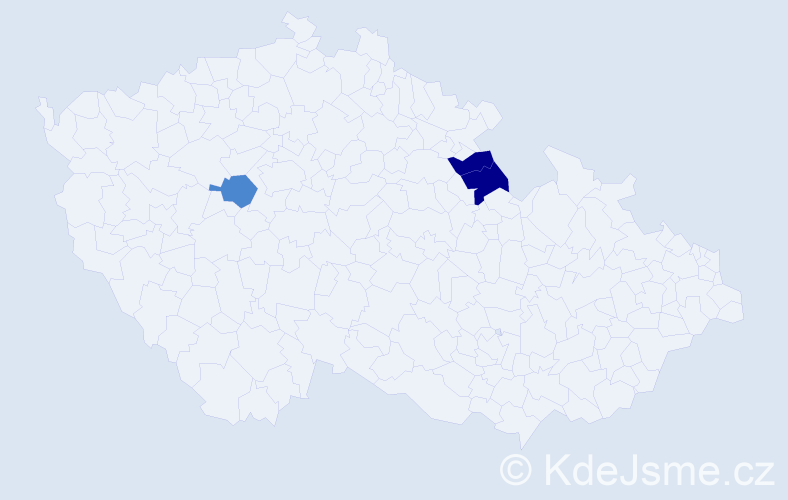 Příjmení: 'Lunka', počet výskytů 7 v celé ČR