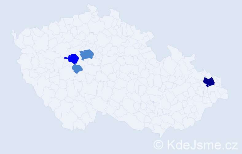 Příjmení: 'Beščecová', počet výskytů 11 v celé ČR