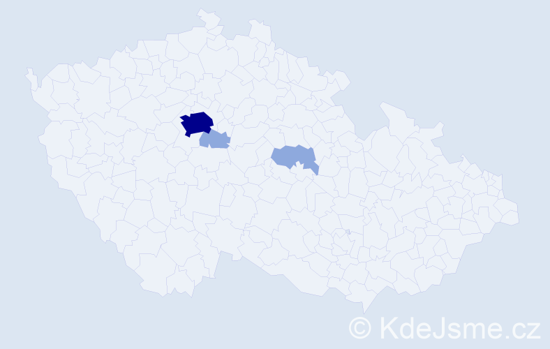 Příjmení: 'Espinoza', počet výskytů 9 v celé ČR