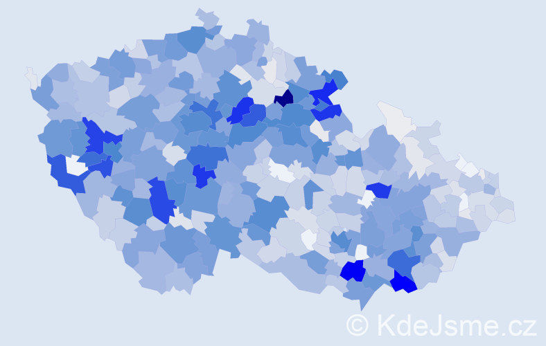Příjmení: 'Němeček', počet výskytů 4394 v celé ČR