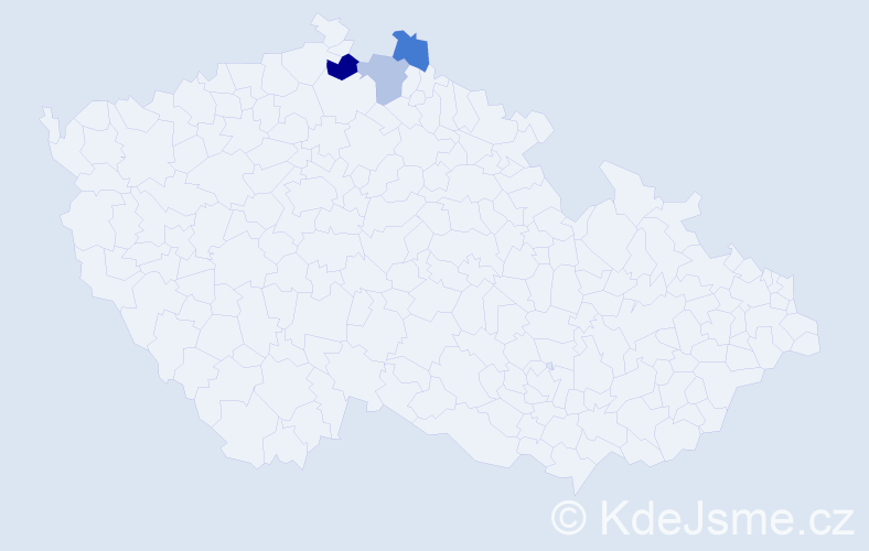 Příjmení: 'Kazanová', počet výskytů 4 v celé ČR