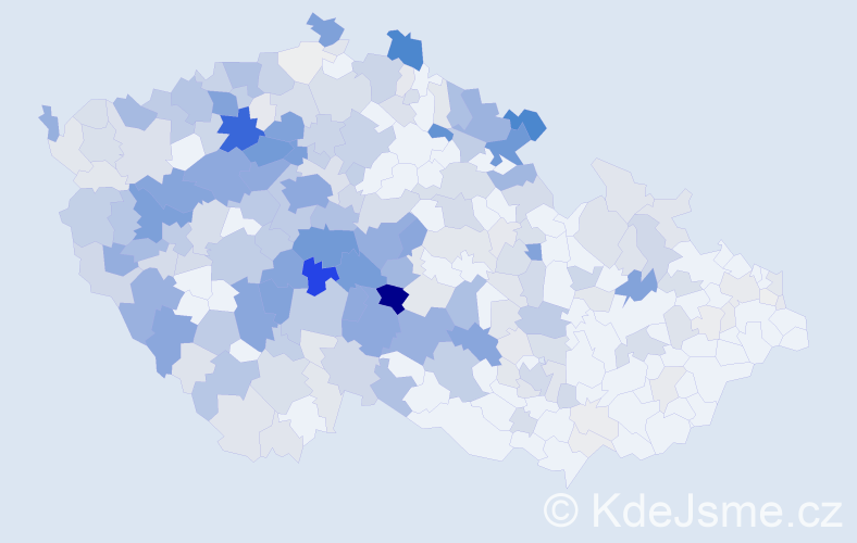 Příjmení: 'Suk', počet výskytů 1170 v celé ČR