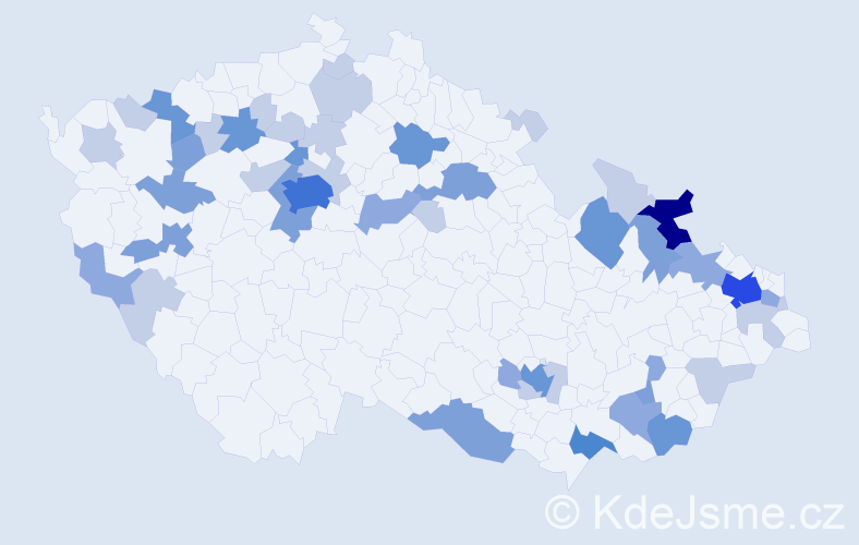 Příjmení: 'Repka', počet výskytů 116 v celé ČR