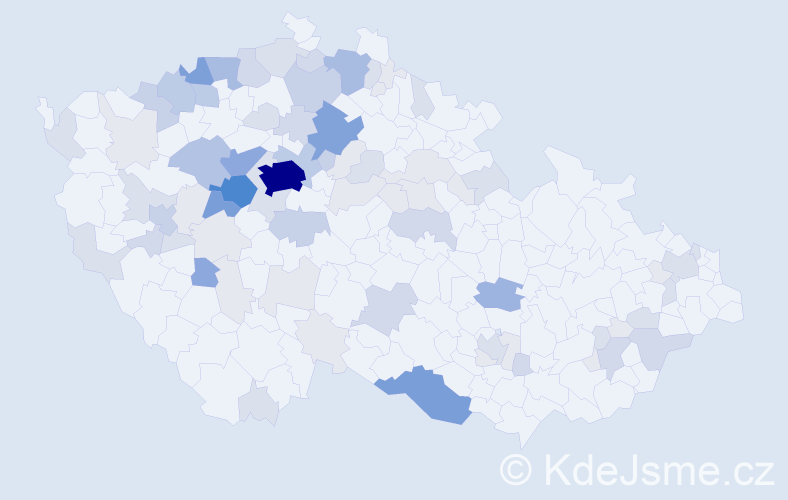 Příjmení: 'Merhaut', počet výskytů 289 v celé ČR
