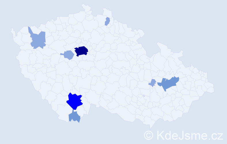 Příjmení: 'Röschl', počet výskytů 18 v celé ČR