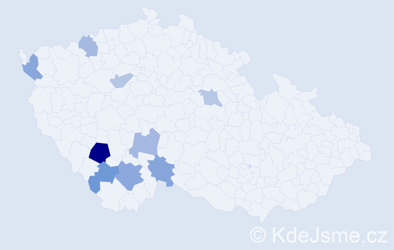 Příjmení: 'Breit', počet výskytů 13 v celé ČR