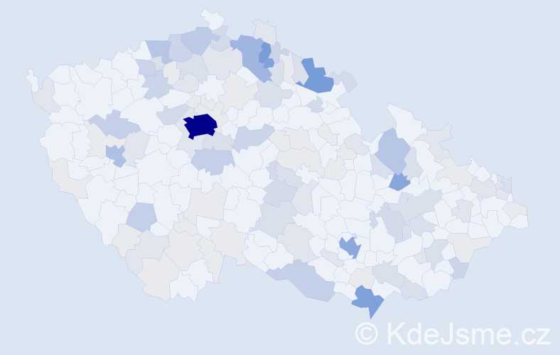 Příjmení: 'Hübner', počet výskytů 416 v celé ČR