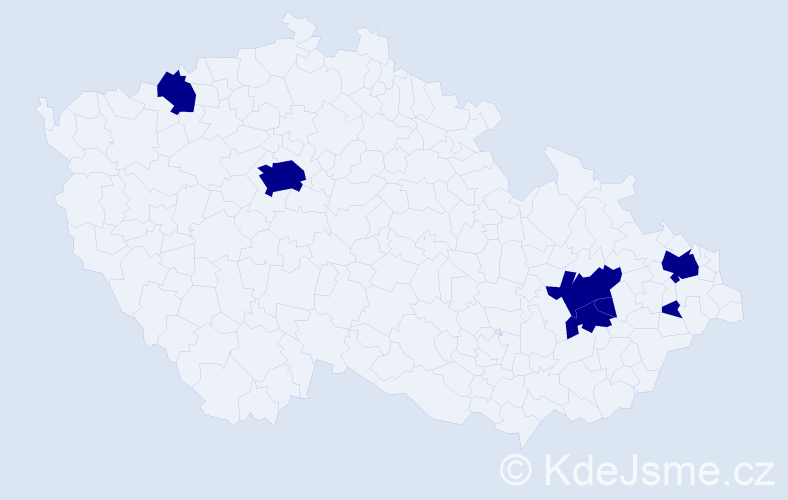 Příjmení: 'Galská', počet výskytů 7 v celé ČR