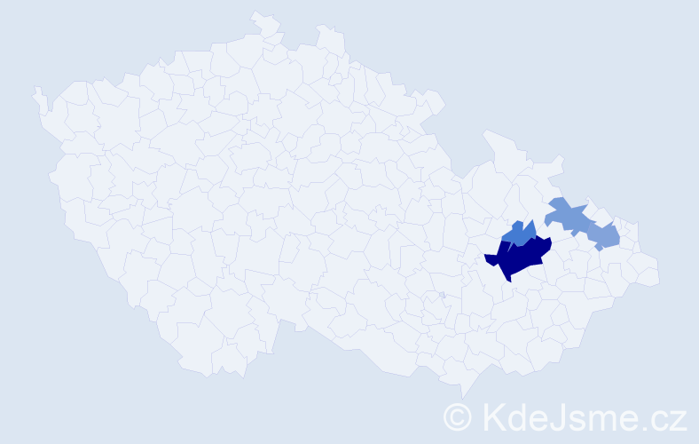 Příjmení: 'Drešl', počet výskytů 16 v celé ČR