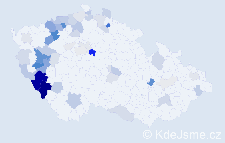 Příjmení: 'Aschenbrennerová', počet výskytů 151 v celé ČR