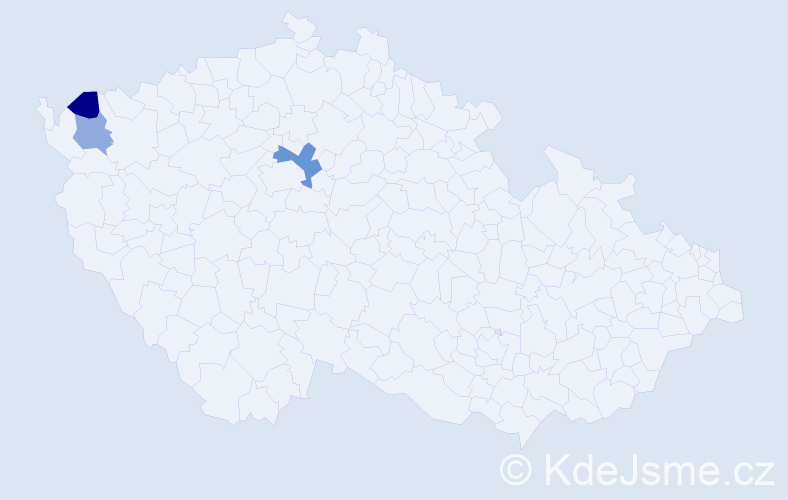 Příjmení: 'Hubaty', počet výskytů 4 v celé ČR