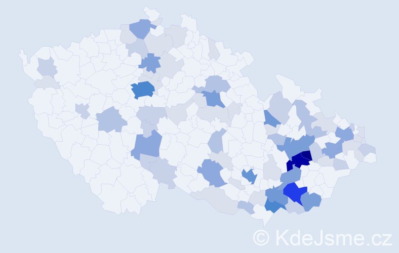 Příjmení: 'Panák', počet výskytů 244 v celé ČR