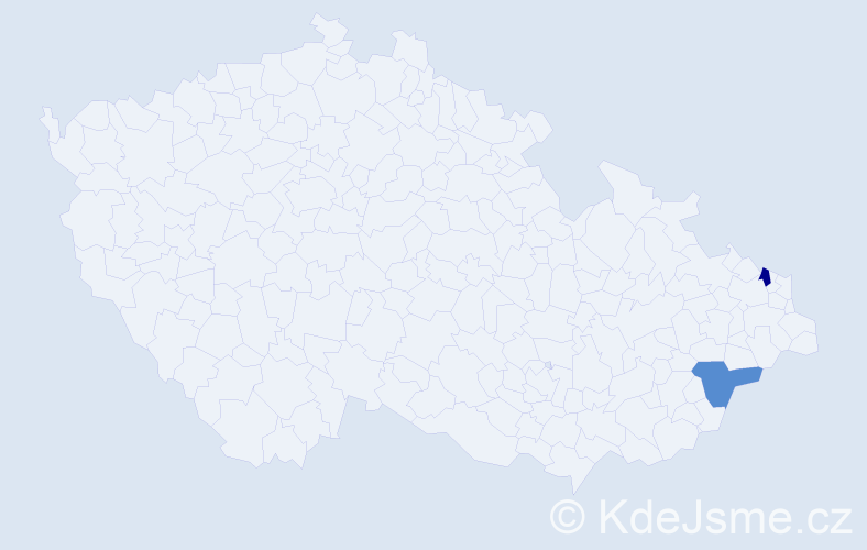 Příjmení: 'Raska', počet výskytů 2 v celé ČR