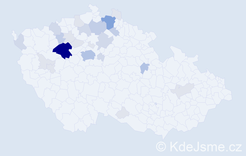 Příjmení: 'Bretšnajdr', počet výskytů 76 v celé ČR