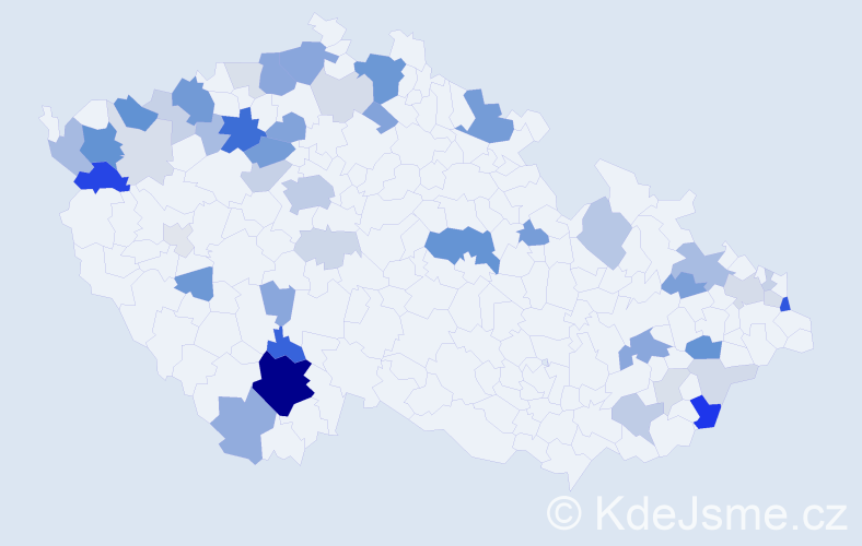 Příjmení: 'Milo', počet výskytů 156 v celé ČR