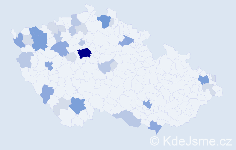 Příjmení: 'Barth', počet výskytů 96 v celé ČR