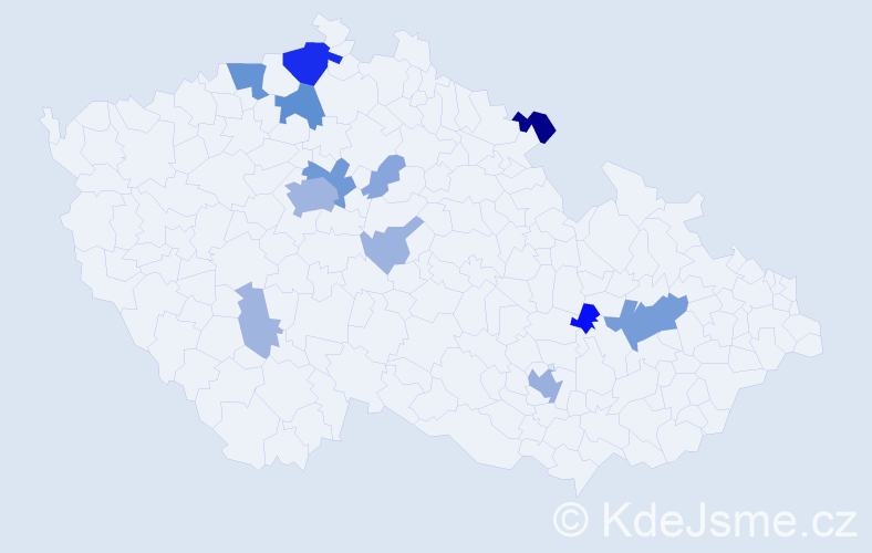 Příjmení: 'Obermannová', počet výskytů 44 v celé ČR