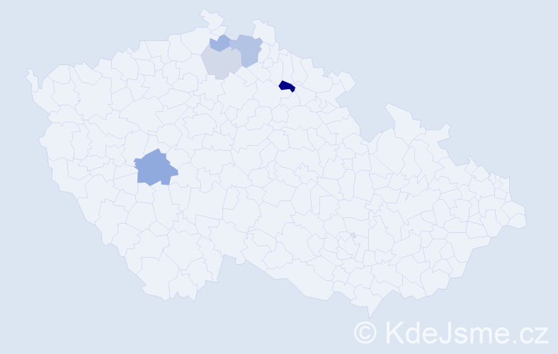 Příjmení: 'Kobrynová', počet výskytů 11 v celé ČR