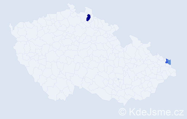 Příjmení: 'Dribňák', počet výskytů 4 v celé ČR