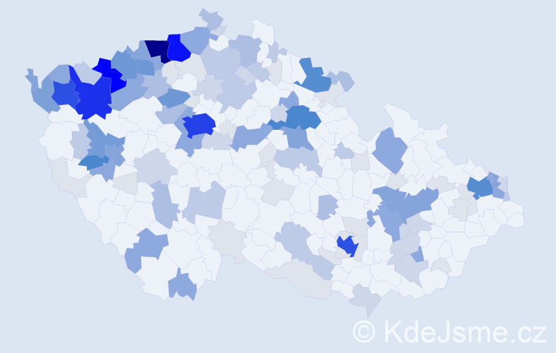 Příjmení: 'Olah', počet výskytů 498 v celé ČR