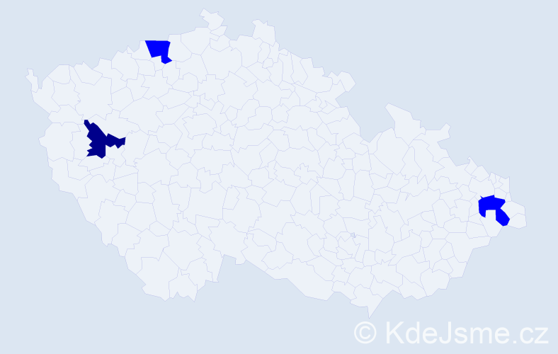 Příjmení: 'Gaudyn', počet výskytů 7 v celé ČR