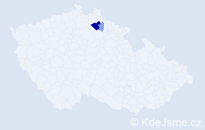 Příjmení: 'Klickanič', počet výskytů 8 v celé ČR