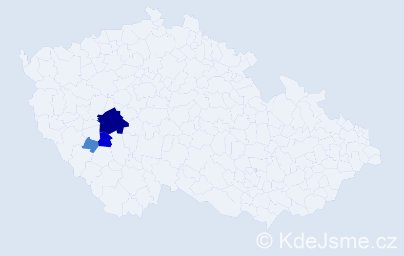 Příjmení: 'Citerbart', počet výskytů 14 v celé ČR