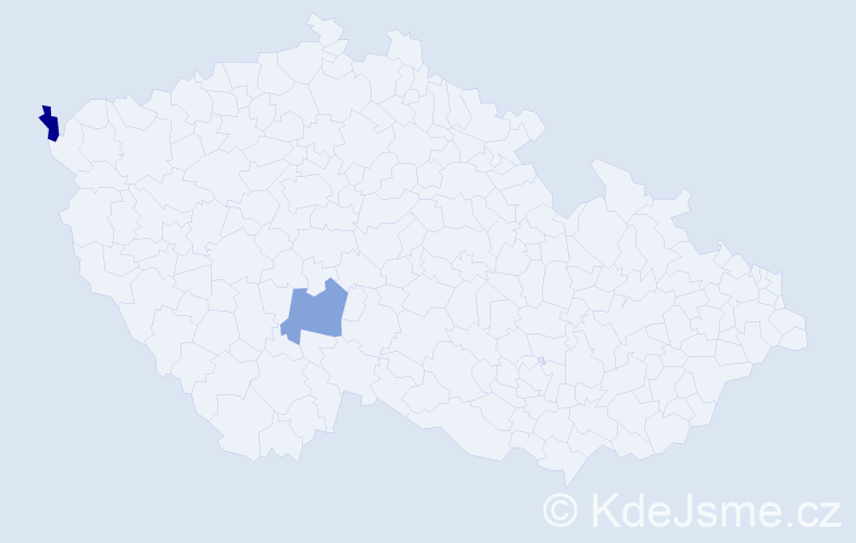 Příjmení: 'Šomráková', počet výskytů 2 v celé ČR