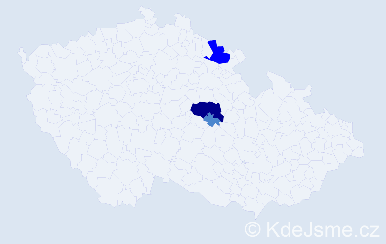 Příjmení: 'Tomcsányi', počet výskytů 6 v celé ČR