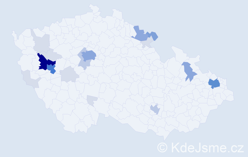 Příjmení: 'Les', počet výskytů 63 v celé ČR