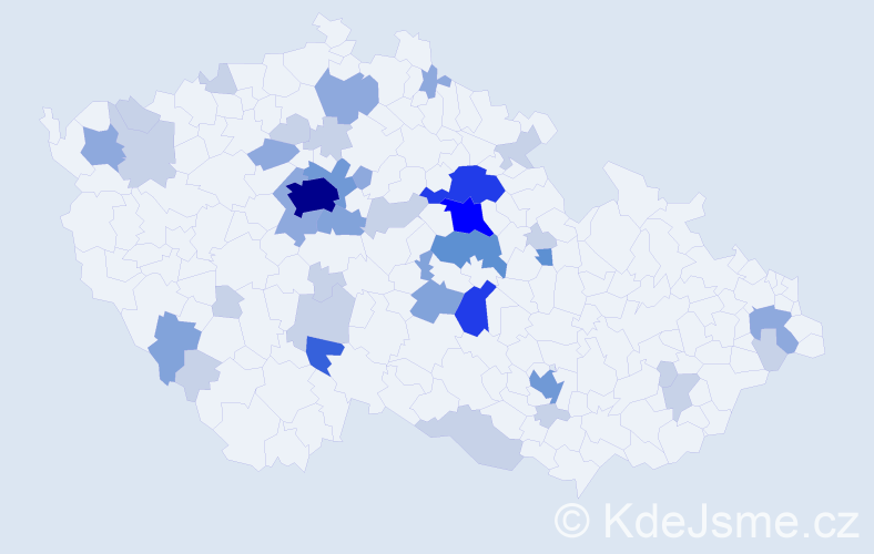 Příjmení: 'Imramovská', počet výskytů 102 v celé ČR