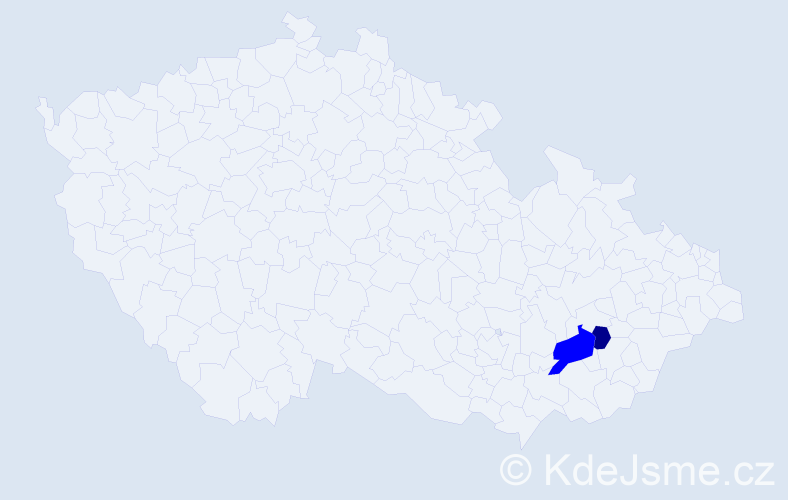 Příjmení: 'Kadlánek', počet výskytů 7 v celé ČR