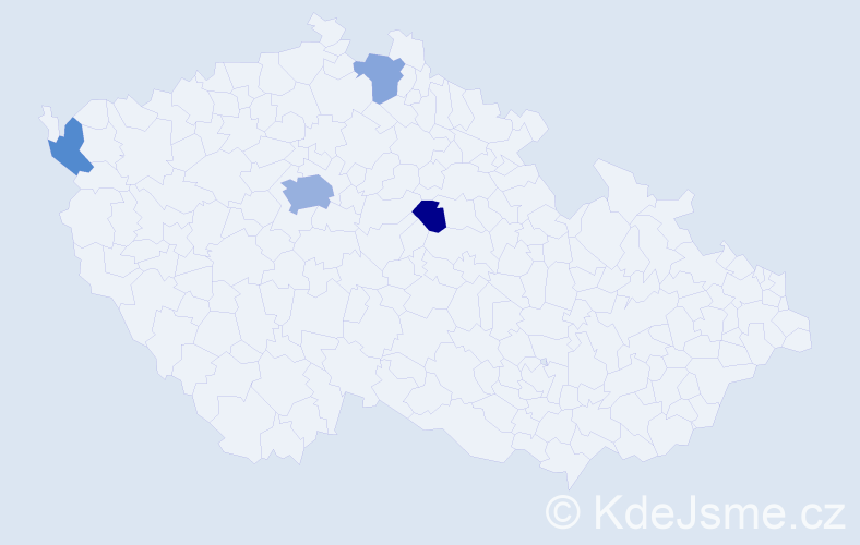 Příjmení: 'Ganea', počet výskytů 8 v celé ČR