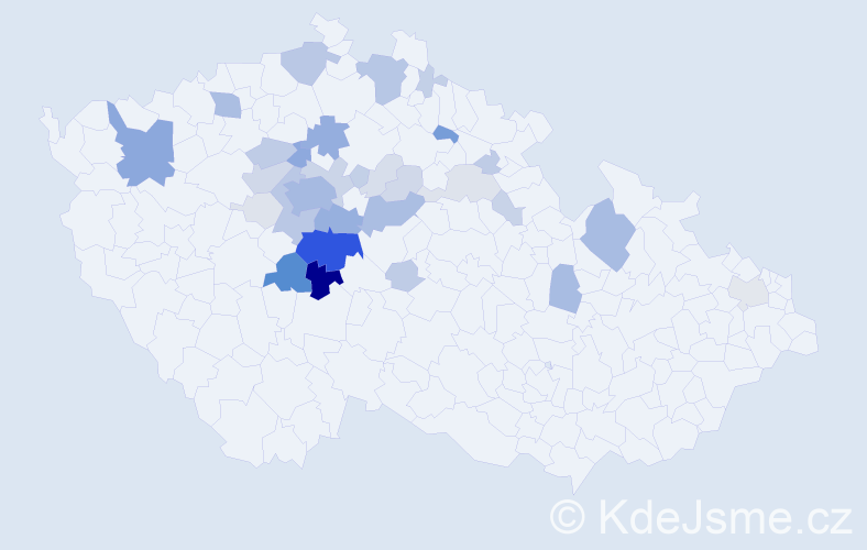 Příjmení: 'Brejla', počet výskytů 153 v celé ČR