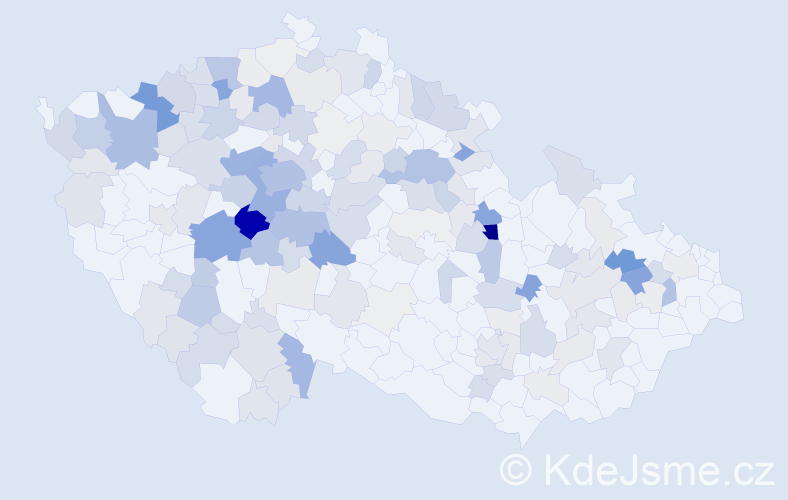 Příjmení: 'Krása', počet výskytů 657 v celé ČR