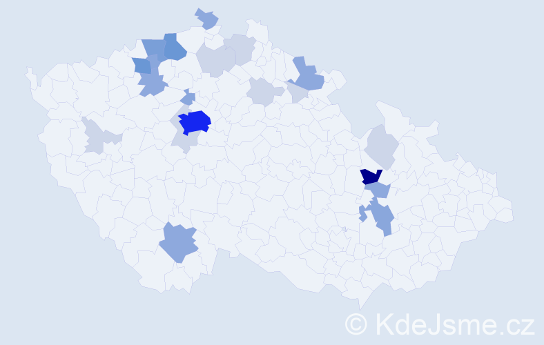 Příjmení: 'Rostová', počet výskytů 64 v celé ČR