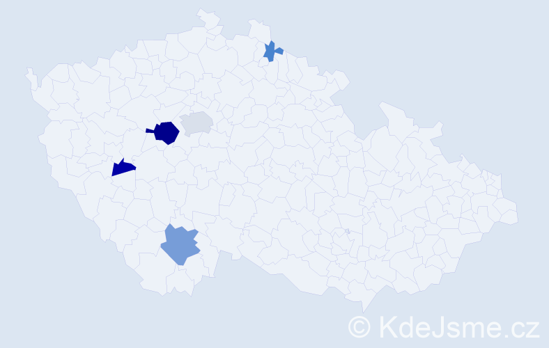 Příjmení: 'Kotršal', počet výskytů 13 v celé ČR