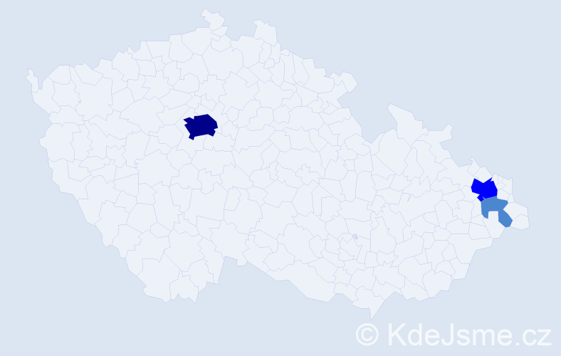 Příjmení: 'Golatová', počet výskytů 9 v celé ČR