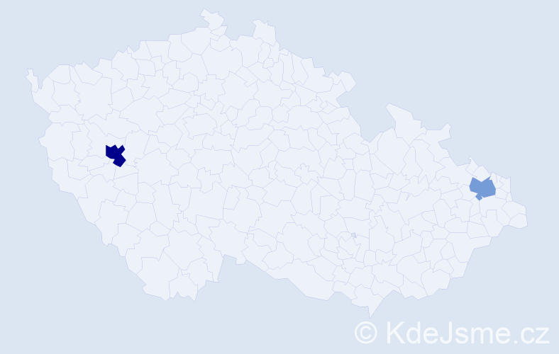 Příjmení: 'Višňaková', počet výskytů 3 v celé ČR