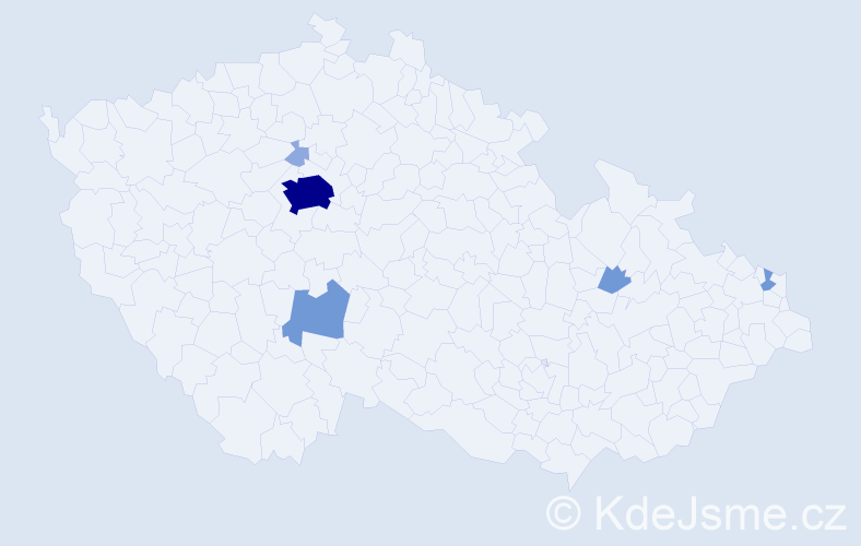 Příjmení: 'Ravaszová', počet výskytů 13 v celé ČR