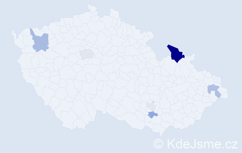 Příjmení: 'Joniaková', počet výskytů 16 v celé ČR