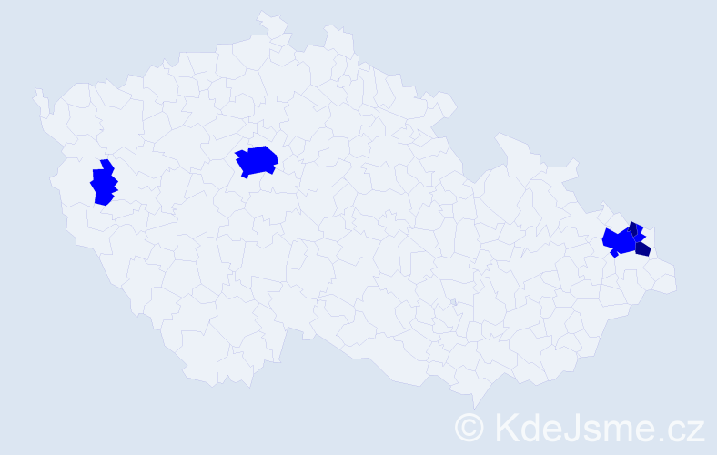 Příjmení: 'Curzydlo', počet výskytů 8 v celé ČR