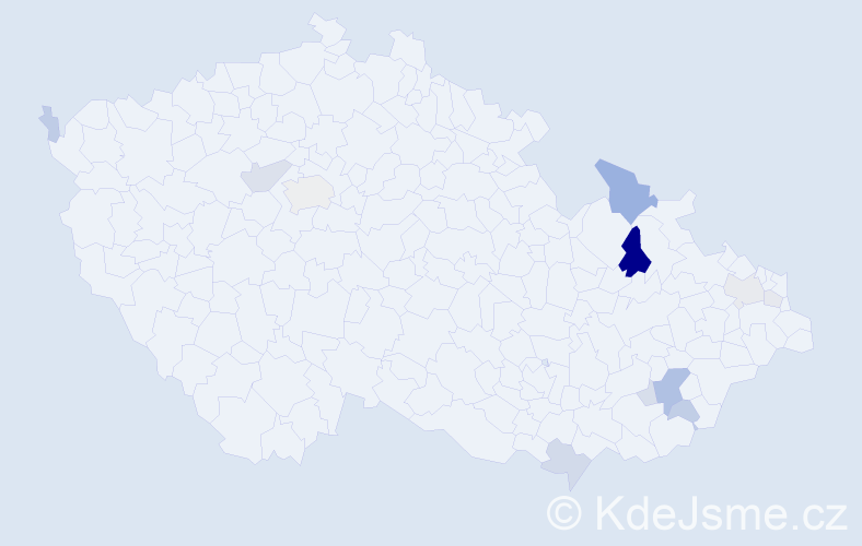Příjmení: 'Babčáková', počet výskytů 32 v celé ČR