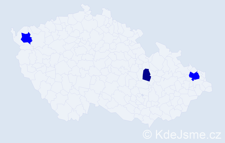 Příjmení: 'Blcha', počet výskytů 7 v celé ČR
