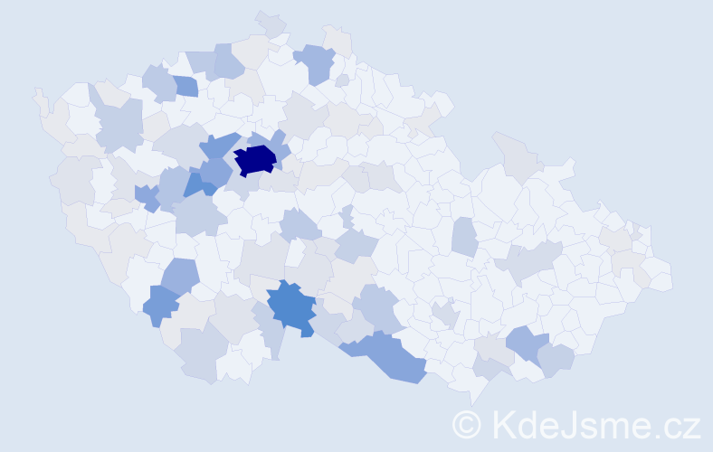 Příjmení: 'Frühauf', počet výskytů 378 v celé ČR