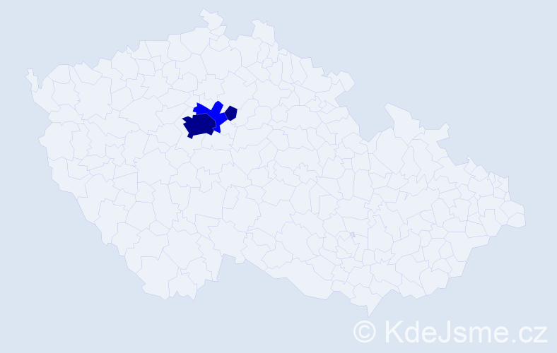 Příjmení: 'Wetterschneiderová', počet výskytů 5 v celé ČR