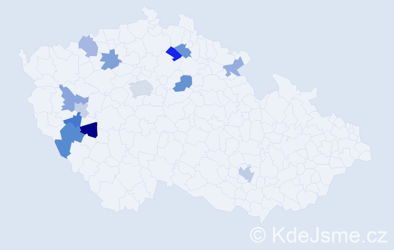 Příjmení: 'Hinz', počet výskytů 17 v celé ČR