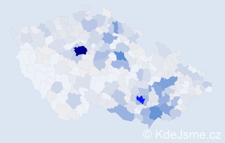 Příjmení: 'Zelinka', počet výskytů 1692 v celé ČR