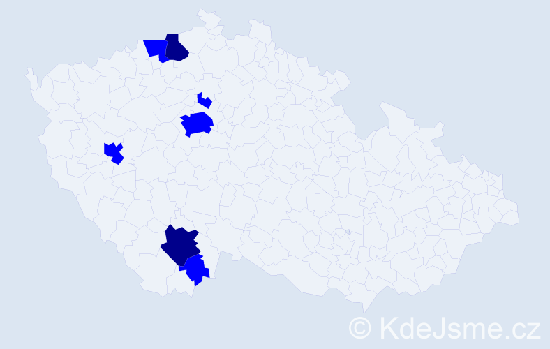 Příjmení: 'Strelková', počet výskytů 9 v celé ČR