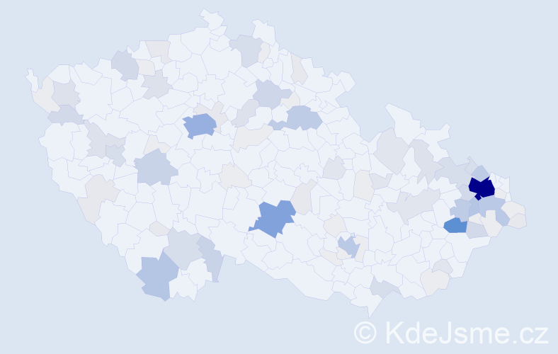 Příjmení: 'Folta', počet výskytů 405 v celé ČR
